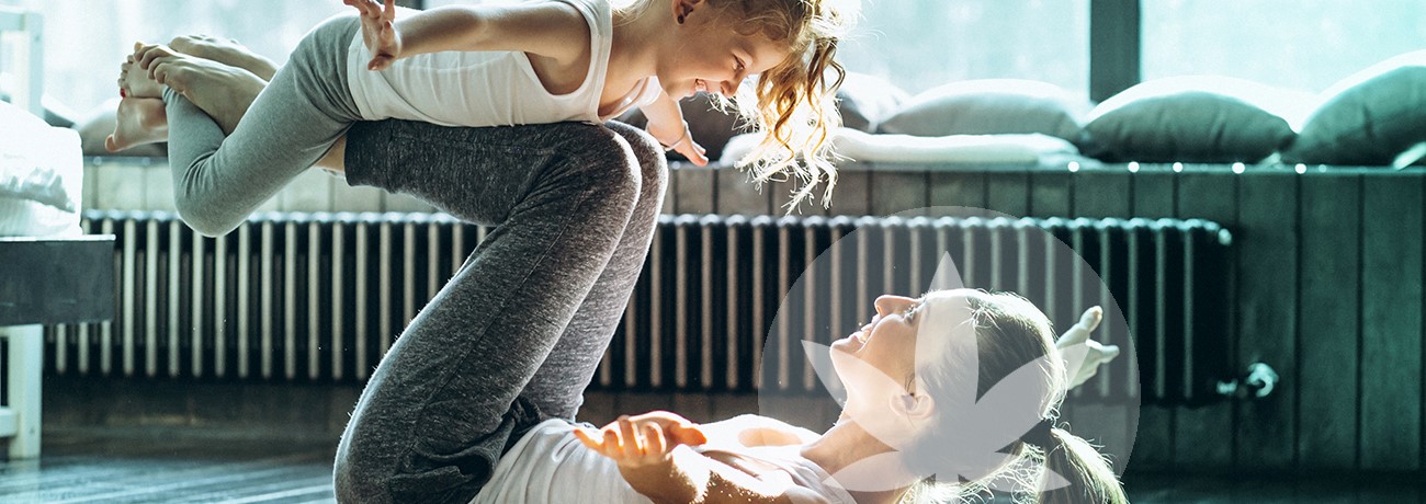 image of a mother and a daughter playing